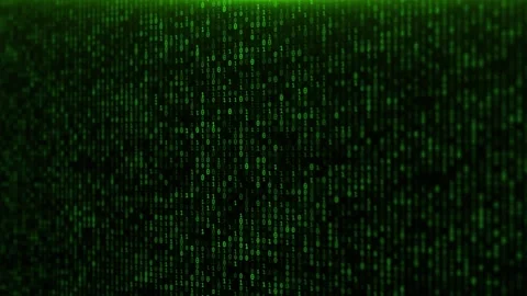 Digital Data Stream Binary Code Matrix Background With Numbers of binary code Stock Footage 295406358