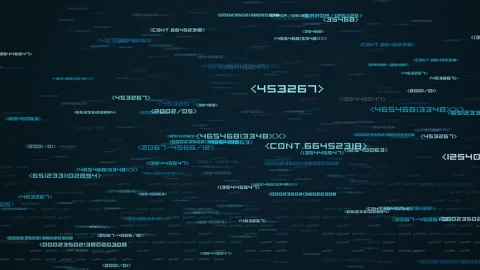 Digital Data Stream Code Numbers And Errors Surging Across A Tech Background Stock-Footage 323188480