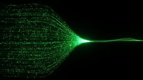 Digital Data Stream Convergence and Big Data Processing Background Stock Footage 335534854