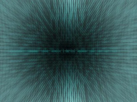 Digital data stream cyberspace. High technology concept. Illustrazione stock