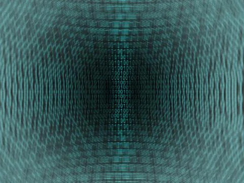 Digital data stream cyberspace. High technology concept. Illustrazione stock