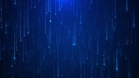 Digital data stream in deep high speed data transfer motion effect, cyber tech Stock Footage 312004585