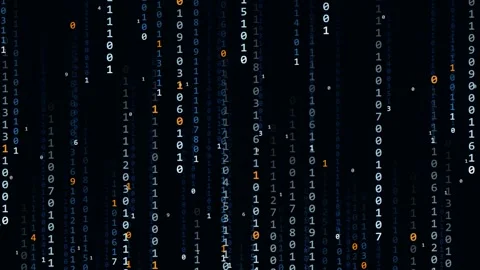 Digital Data Stream Falling Matrix Rain Background 库存影片 343732911