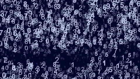 Digital Data Stream of Falling Numbers Animation 動画素材 344590191
