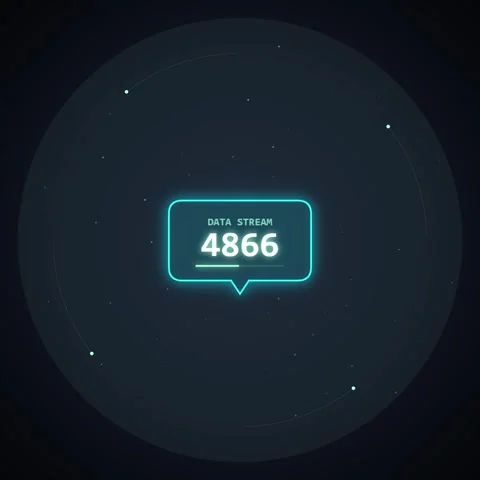 Digital Data Stream Futuristic HUD Interface with Abstract Network Background Stock Footage 348199402