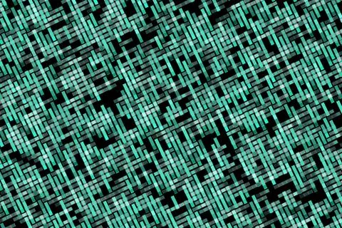 Digital data stream with glowing green code lines Stock Illustration