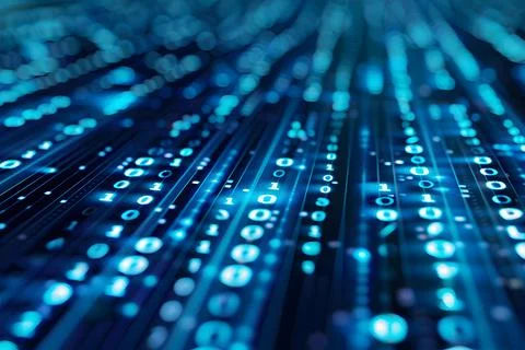 Digital data stream matrix background 스톡 사진