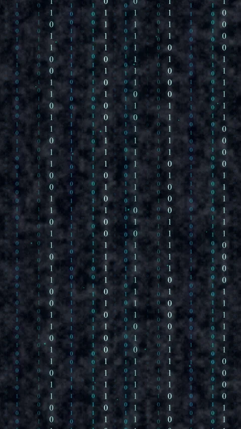 Digital data stream matrix code binary tech loop animation 스톡 동영상 346644769