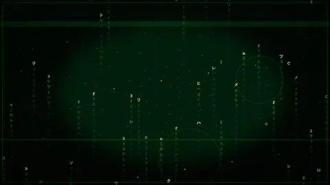 Digital Data Stream Matrix Effect Background 動画素材 344056990
