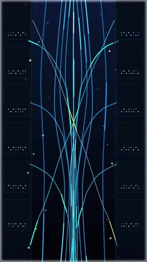 Digital data stream motion graphic animation loop Stock Footage 346635301