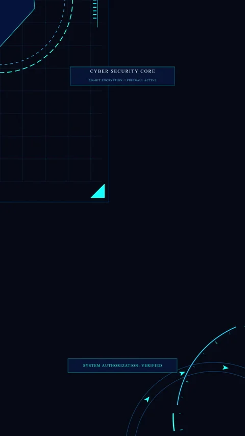 Digital data stream motion graphic, hud interface elements, neon blue lines.. Stock Footage 348328772