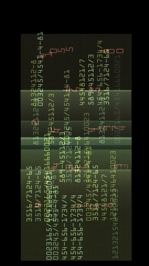 Digital data stream numbers scrolling on screen Stock Footage 342279933