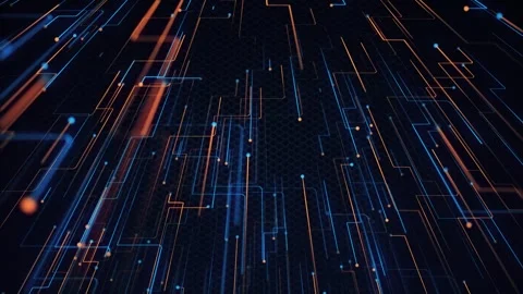 Digital Data Stream Technology Background Stock Footage 314187304