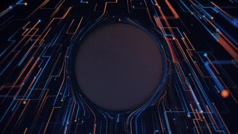 Digital Data Stream Technology Background with Copy Space Stock Footage 328378031