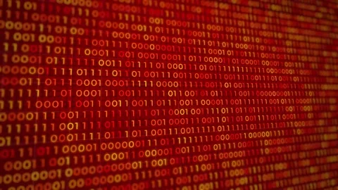 Digital Data Stream Turning Red System Failure and Hacking Concept Loop 動画素材 329611529