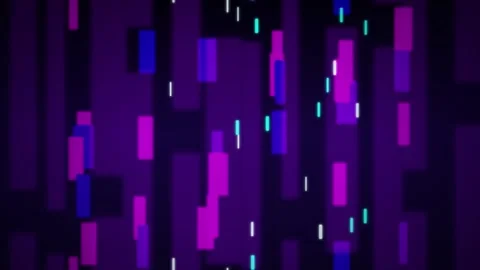 Digital data stream vertical falling shapes seamless loop motion Stock Footage 344632681