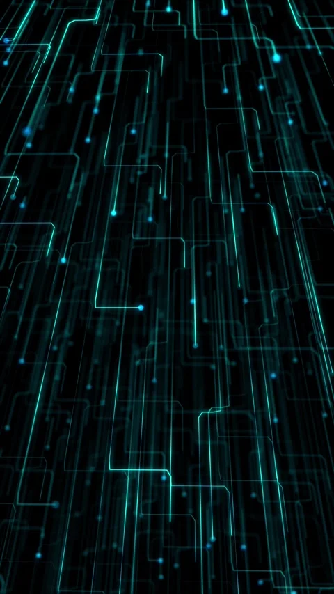 Digital Data Stream Vertical Technology Background Stock Footage 282207385