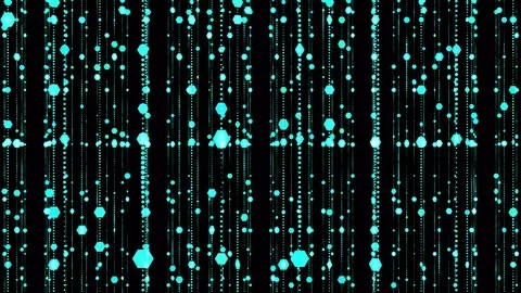 Digital data streaming in binary lines down the screen for background Stock Footage 125906235
