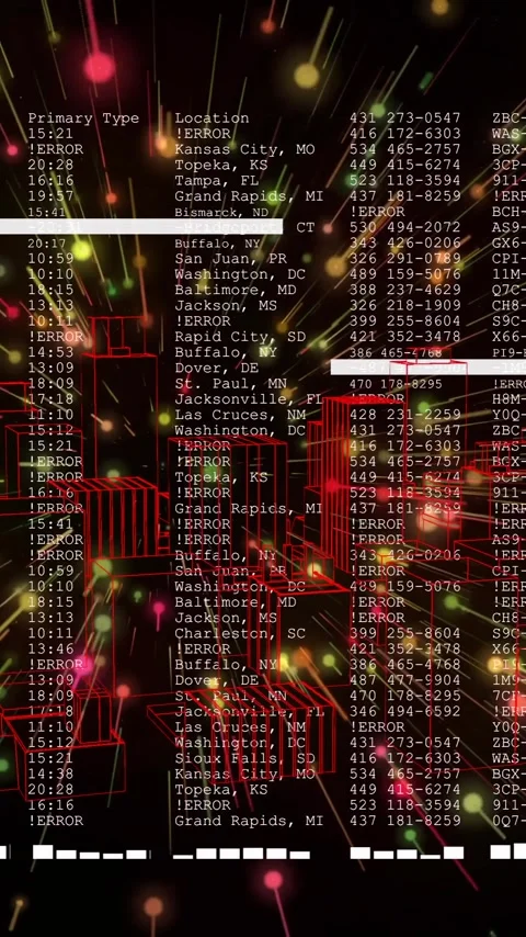 Digital data streams and coding animation with colorful lights and numbers Stock Footage 319811550