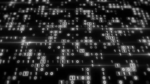 Digital data tech background binary video Stock Footage 210227805