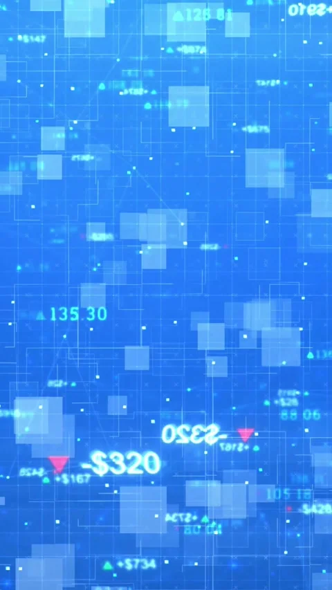 Digital data on technology background, concept of futuristic data analysis Video stock 326810385