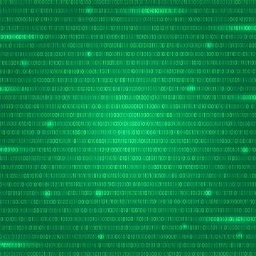 Digital Data Technology Concept. Green Binary Data Software Programming Cod.. Stockillustratie