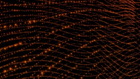 Digital data technology particle wave line moving on background. particle w.. Vídeo Stock 332885211