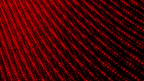 Digital data technology particle wave line moving on background. particle w.. Video stock 332885212