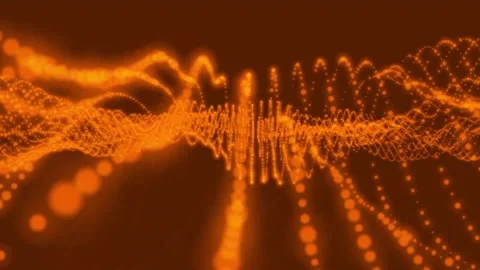 Digital data technology particle wave line moving on background. particle w.. Stock Footage 332885214