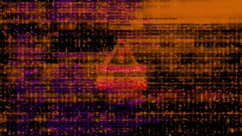 Digital Data Technology Software Programming Code Malware penetration, virus Stock Footage 293534394