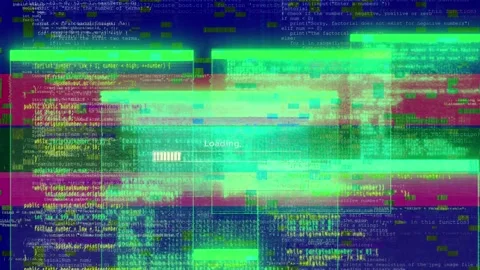Digital Data Technology Software Programming Code Malware penetration, virus Stock Footage 293534521