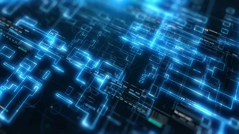 Digital Data Transfer and Cloud Storage Concept Motion Graphic Stock Footage 338210652