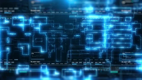 Digital Data Transfer and Cloud Storage Concept Motion Graphic Stock Footage 338211391