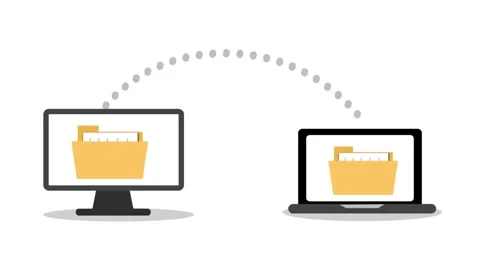 Digital Data Transfer Between Devices Animation Stock Footage 335851365