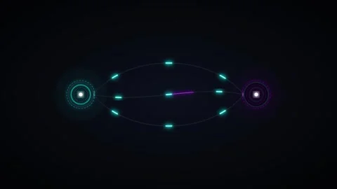 Digital data transfer network animation with glowing nodes and connection lin 스톡 동영상 344861843