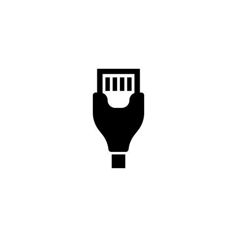 Digital Data Transfer Phone Charging Cable, Lightning Connector. Flat Vector  Stock Illustration