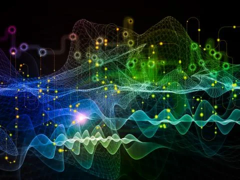 Digital Data Transfers Stock Illustration