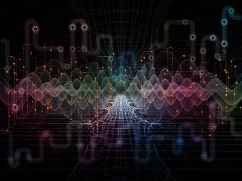 Digital Data Transfers Stock Illustration