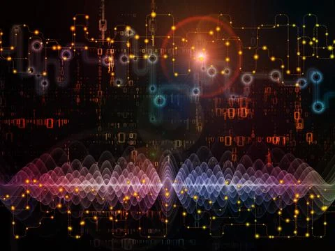 Digital Data Transfers 스톡 일러스트