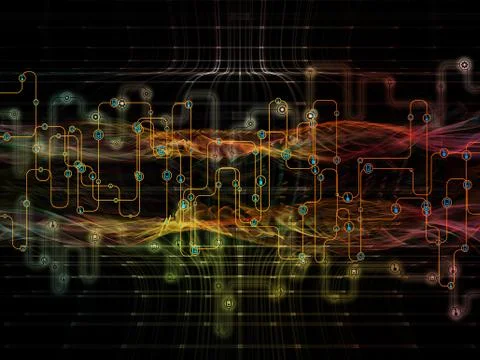 Digital Data Transfers Stock Illustration