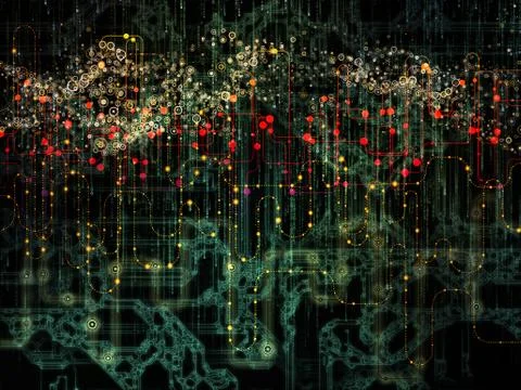 Digital Data Transfers Stock Illustration