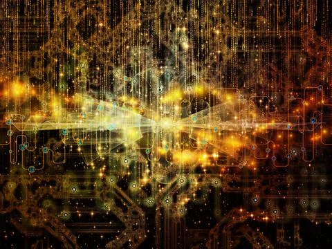 Digital Data Transfers Stock Illustration