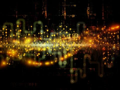 Digital Data Transfers Stock Illustration