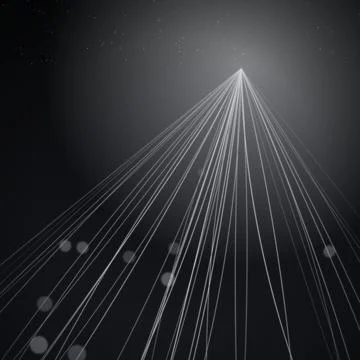 Digital data transmission and network connectivity concept. Glowing light r.. Stock Illustration