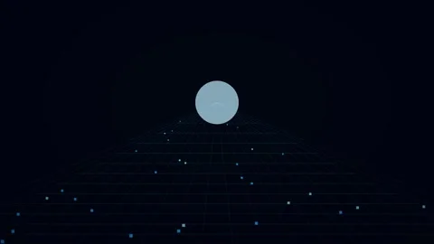 Digital data tunnel background. Abstract cyber space with glowing light. Stock Footage 340373018