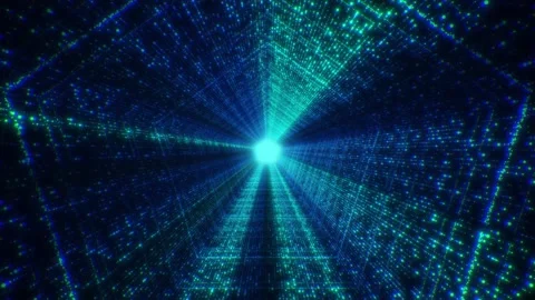 Digital data tunnel. Stock Footage 140391096
