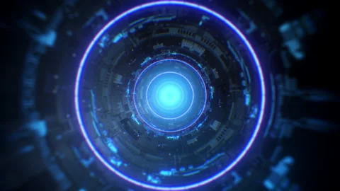 Digital Data Tunnel Stock Footage 241018507