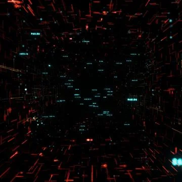 Digital Data Tunnel Stock Illustration