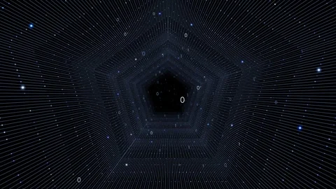 Digital data tunnel network animation backgrounds Stock Footage 337240319