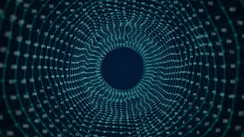 Digital data tunnel of nodes abstract Video Animated Background Stock Footage 335858602